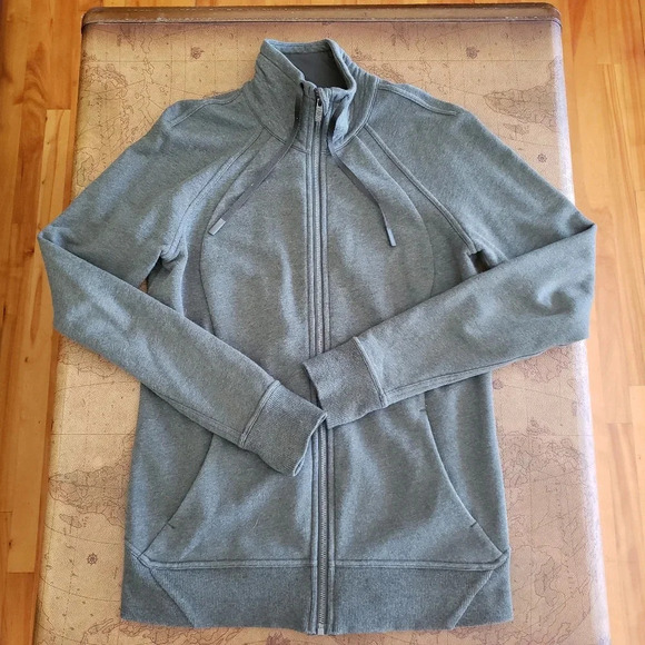 *LULULEMON Huddle & Hustle Jacket, Heathered Camo Green, Size 8 - Picture 3 of 8